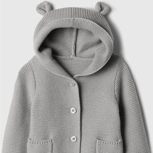 Baby GAP Cozy Knit Hooded Cardigan with Bear Ears 18-24mon